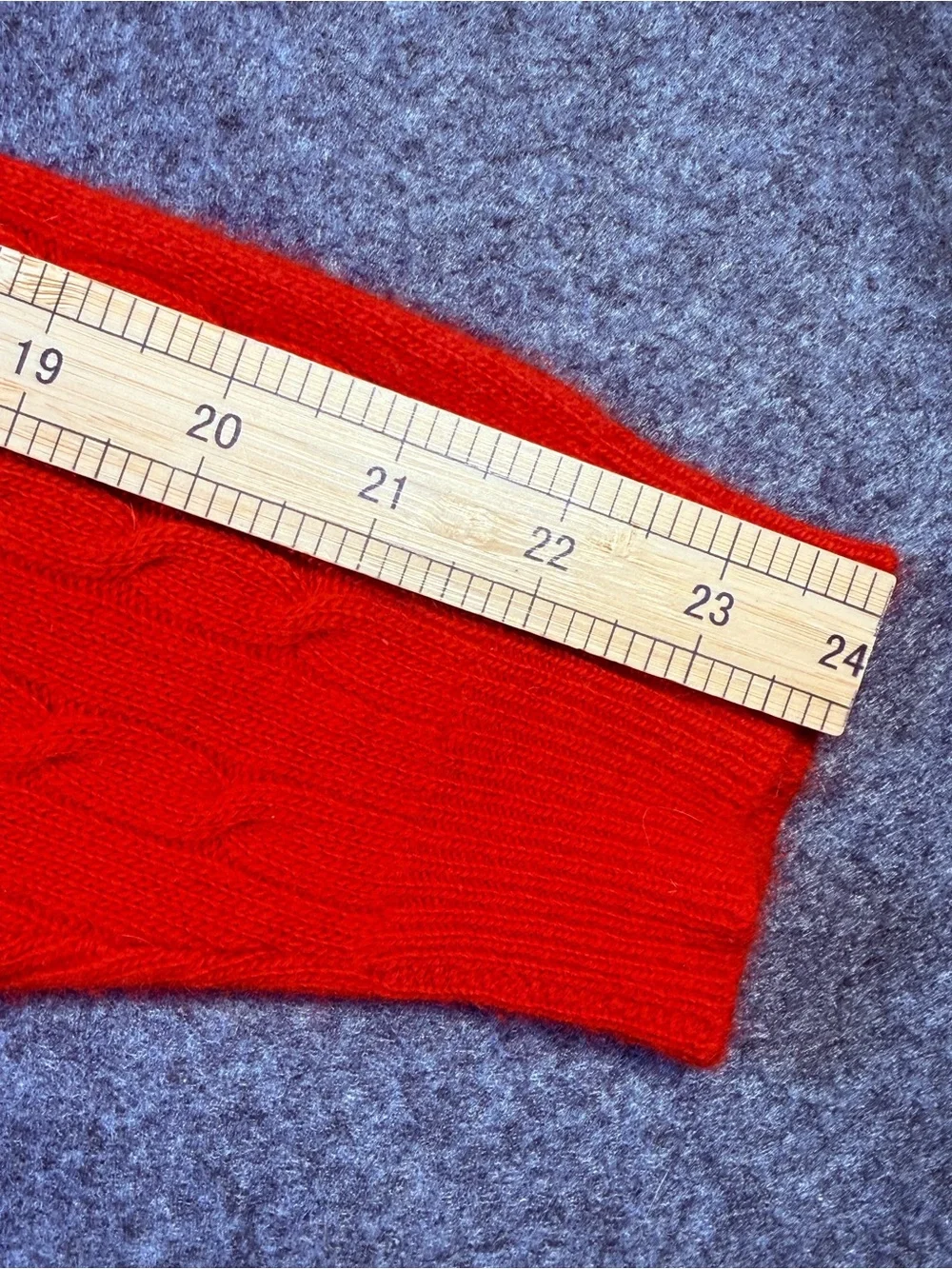 Talbots Women’s Medium Red 100% Cashmere Cable Knit Turtleneck Sweater Vintage